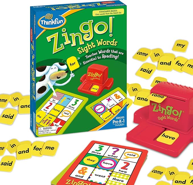 Zingo Sight Words game